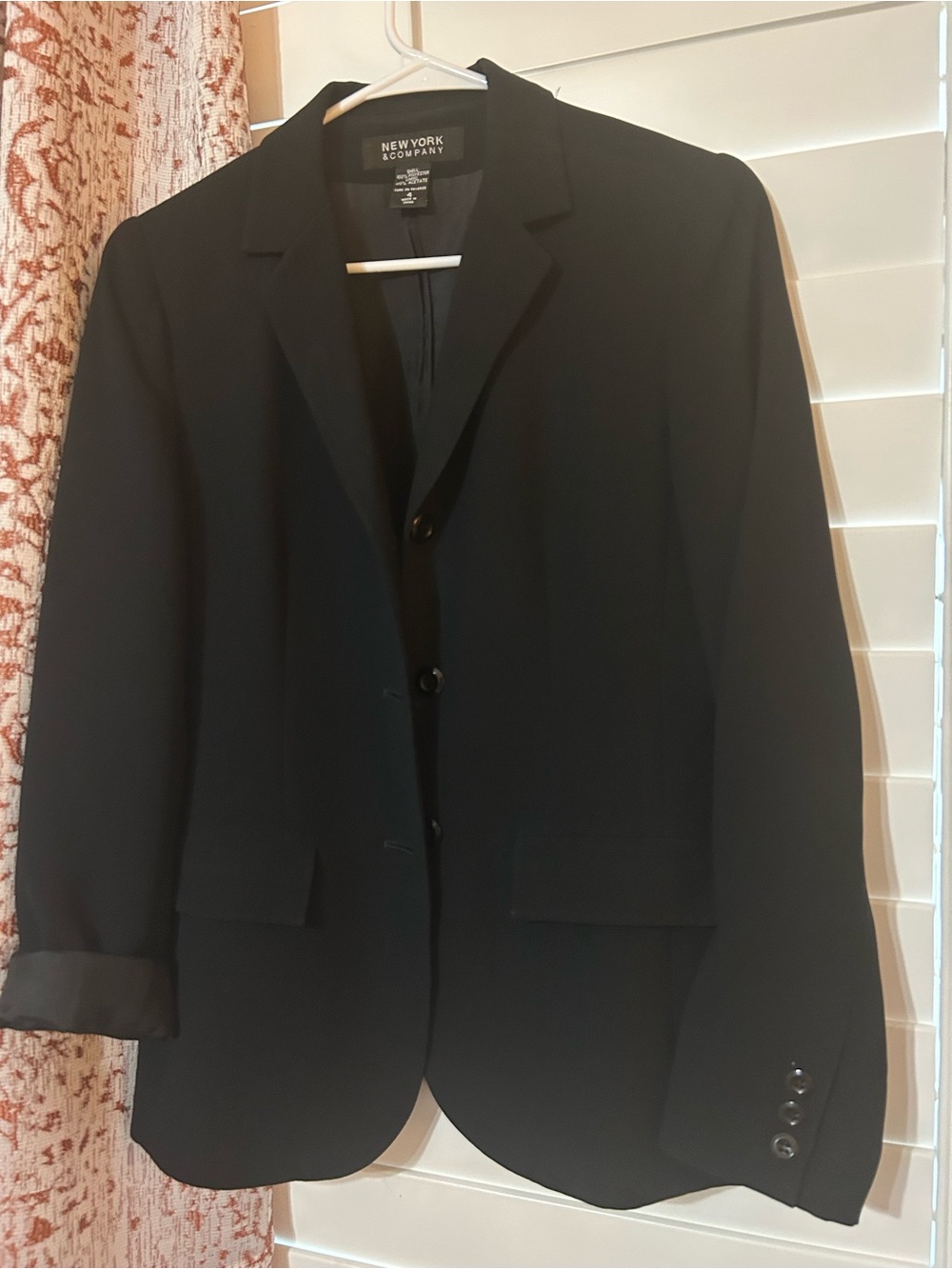 New York & Company Black Men's Sport Coat - Three-Button Blazer